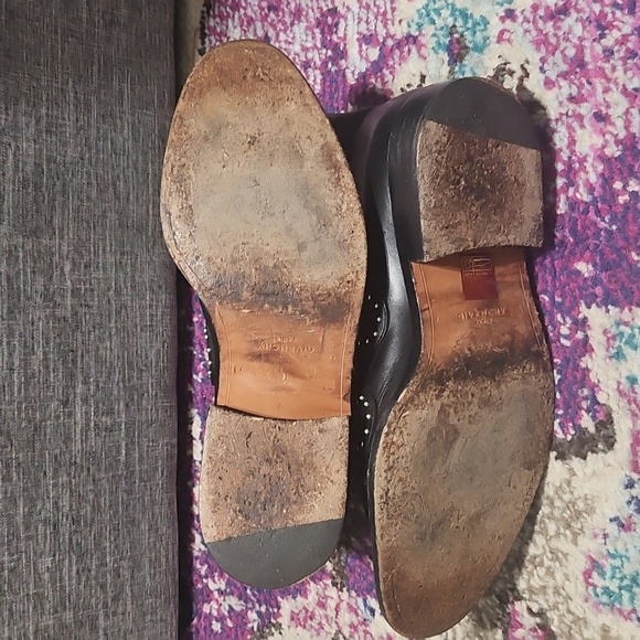 Givenchy Black Combat Boots with Silver Buckles and Studs - Picture 5 of 8